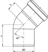 øD 40, 50, 75, 110, 160 átmérők esetében