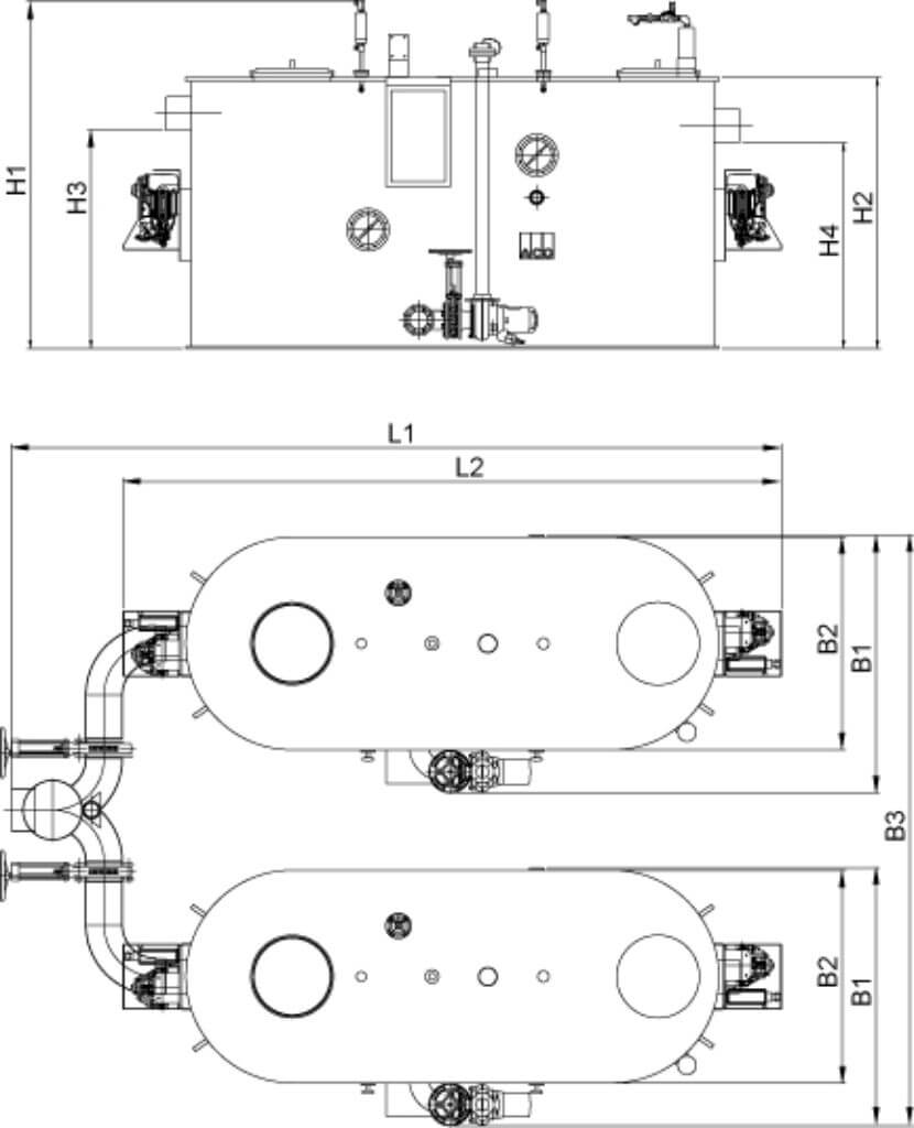 Hydrojet OAE XL Parallel Rajz