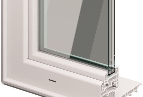 A laminált biztonsági üveg a pinceablak ablakszárnyába van építve