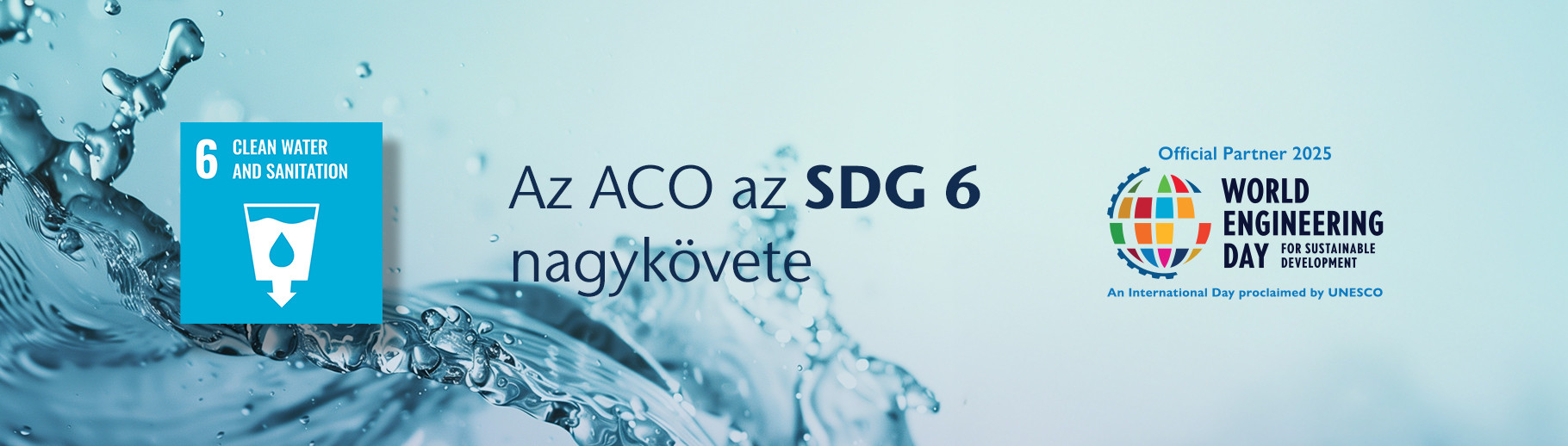 Az ACO az SDG 6 nagykövete