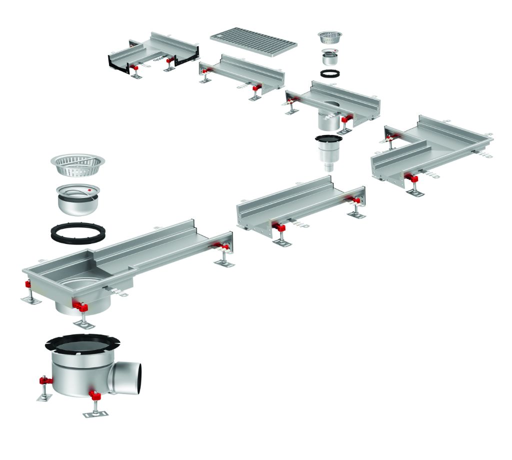 ACO Modular 125, 200 rácsos folyóka rendszeráttekintés